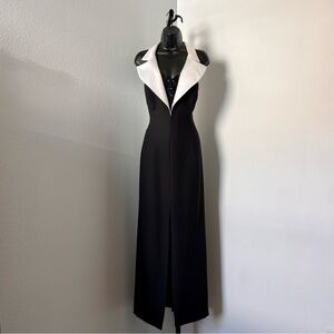 Vintage black and white tuxedo gown ♠️